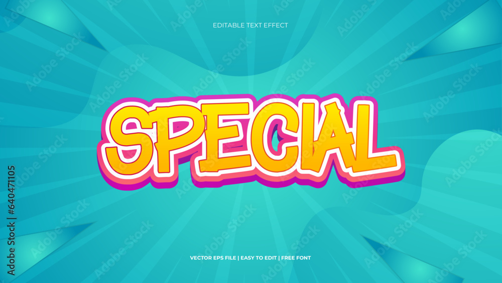 Obraz premium Modern special editable text effect in background. Suitable for tourism promotional banner, brochure template etc.. Typography logo