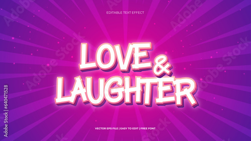 Love and Laughter Fully Editable Text Effect Style