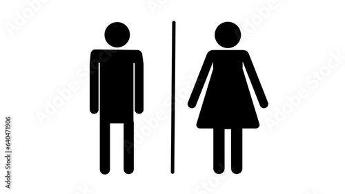 female and male icons. a lady and a man toilet sign animation background. k1_666