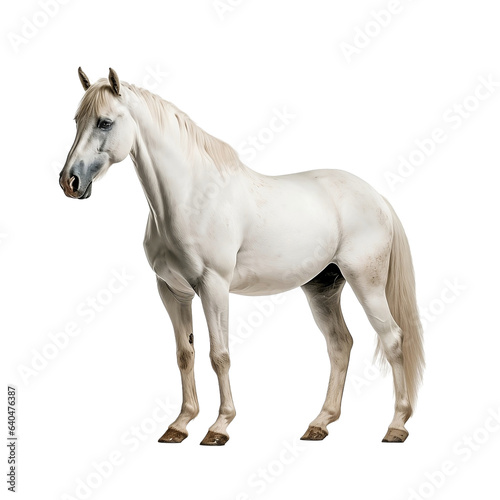 white horse isolated 