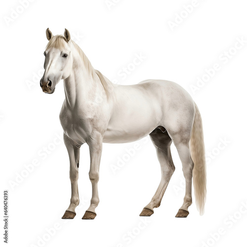 white horse isolated  © PawsomeStocks