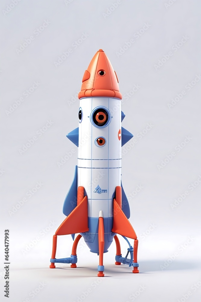 A 3d style space rocket A 3d style space rocket