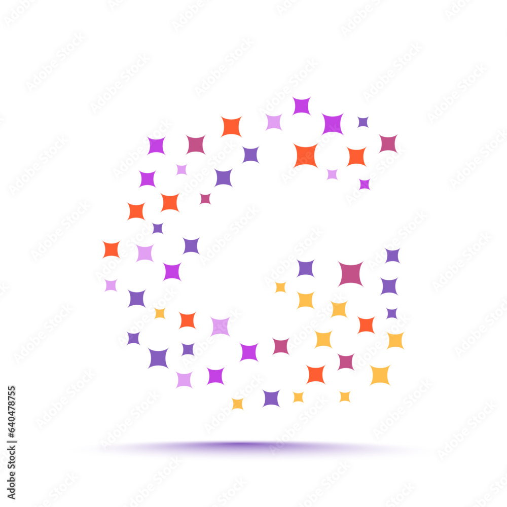 Minimal geometric trendy abstract shape pattern letter g logo design template