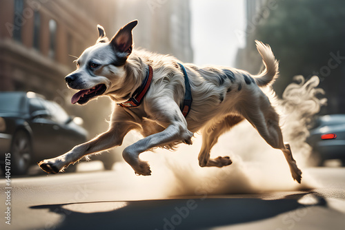 Canvas Print running dog