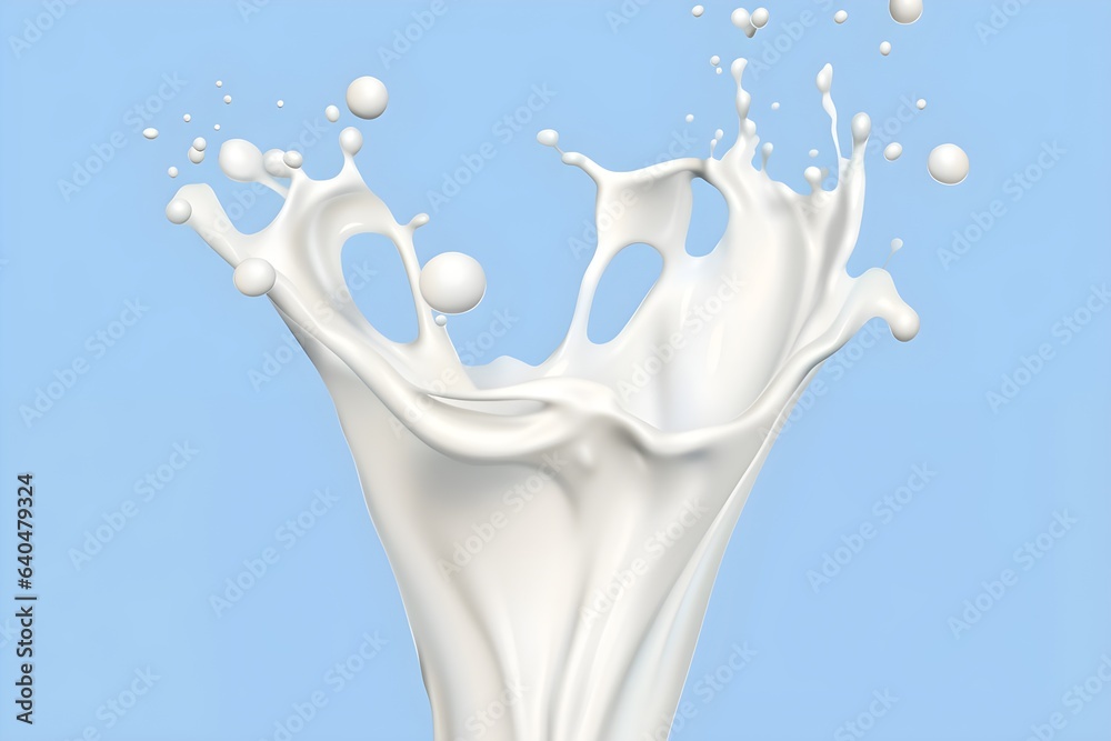 Obraz premium ミルクスプラッシュ with generative ai