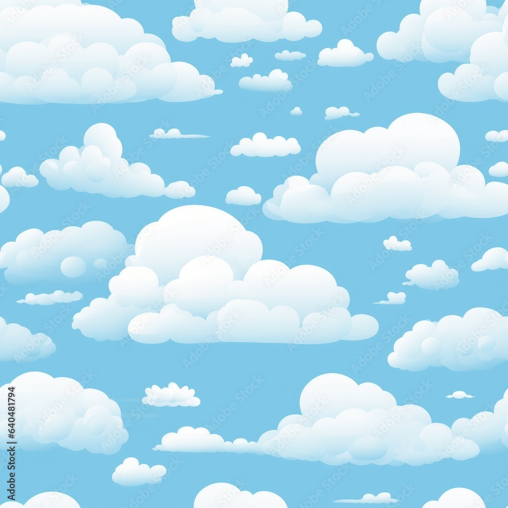 blue sky with clouds illustration