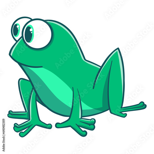 green frog illustration