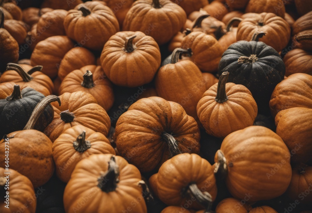 Pile of Pumpkins Background for Halloween