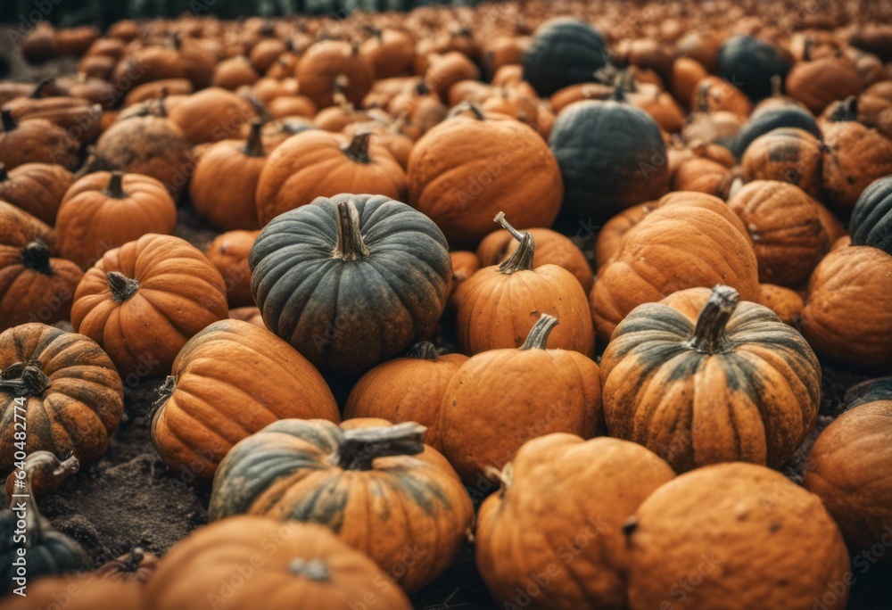 Pile of Pumpkins Background for Halloween