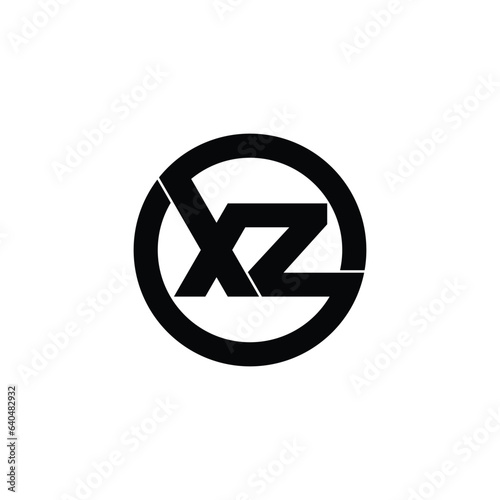 Letter XZ circle logo design vector