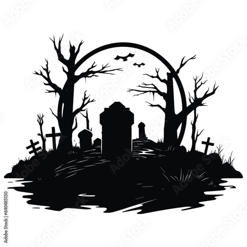 Halloween scary vector illustration