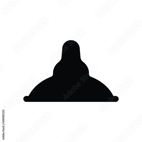 Silicone breast nipple icon design. isolated on white background. vector illustration