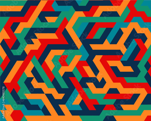 Hispanic heritage month isometric background. Colorful traditional festival template design. Vector trendy pattern illustration