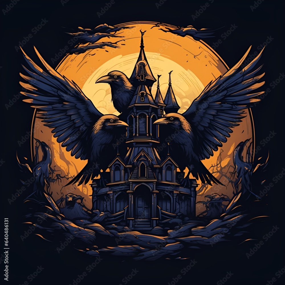 Fototapeta premium halloween background with bats