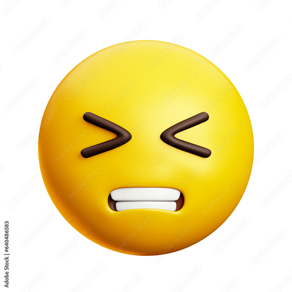 Furious emoji, 3d style emoticon Furious emoji, 3d style emoticon