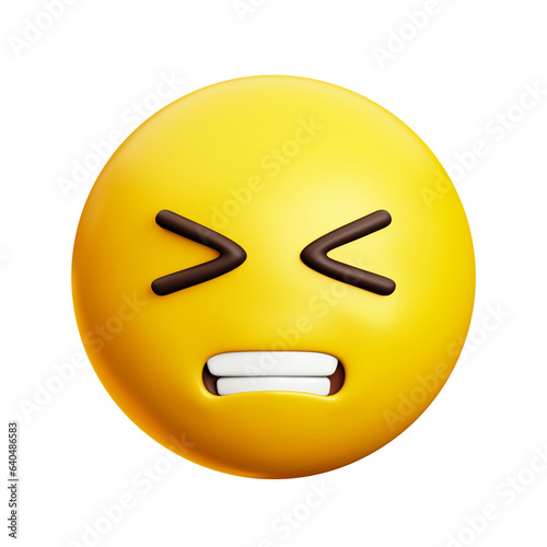Furious emoji, 3d style emoticon