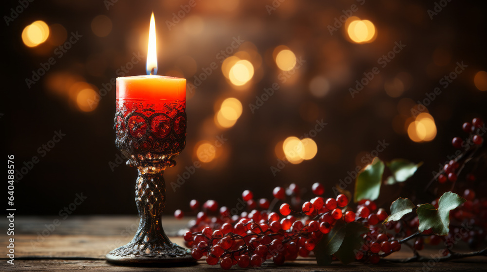 Kiddush, Jewish holiday Rosh Hashanah candle blessing background with