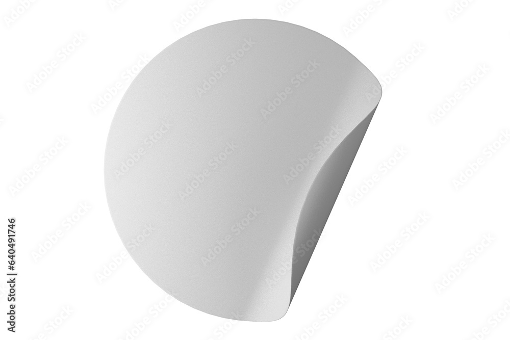 Circle white sticker with rounded edges Circle white sticker with rounded edges