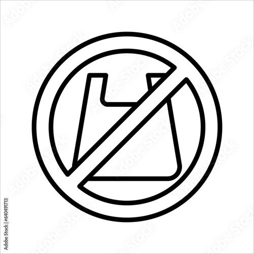 No plastic bag forbidden sign. vector illustration on white background Free Download No plastic bag forbidden sign. vector illustration on white background - GFXLoad