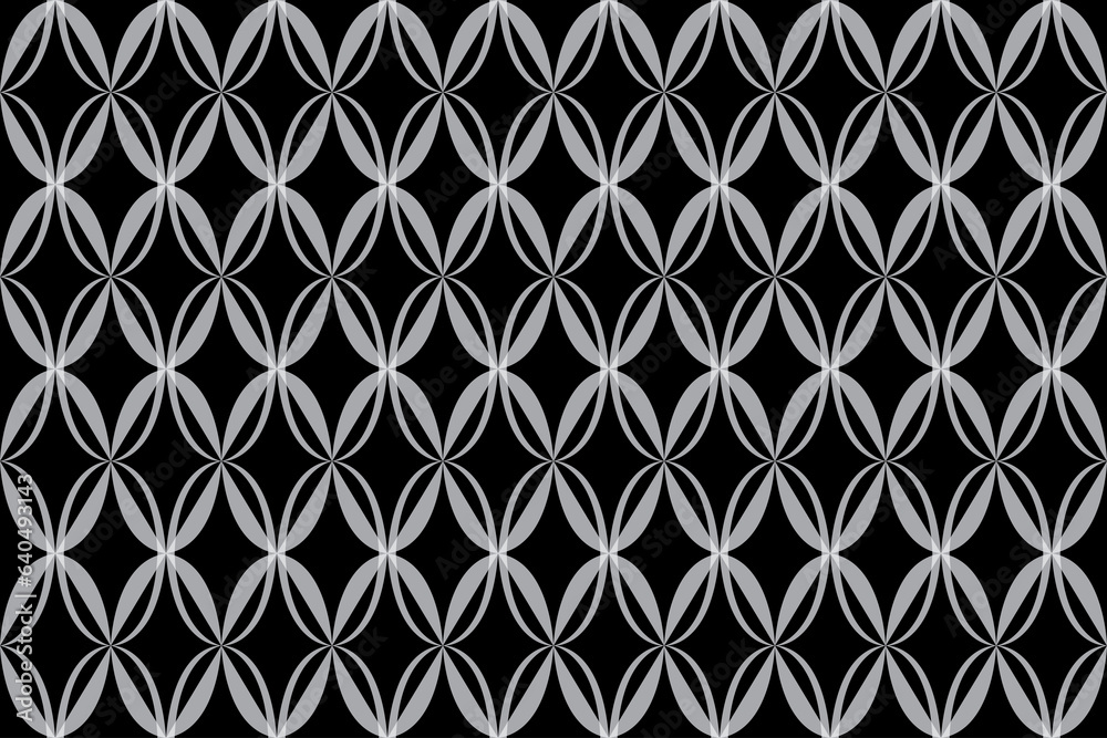 Geometric of diamonds pattern. Design ethnic style white on black background. Design print for illustration, textile, texture, wallpaper, background, carpet. Set 7