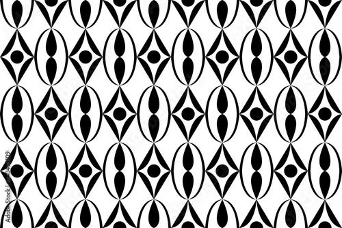 Geometric of rhombus pattern. Design ethnic style black on white background. Design print for illustration, textile, texture, wallpaper, background, carpet. Set 3