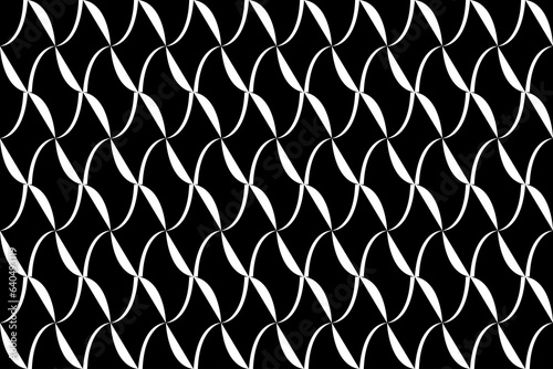 Geometric of wire mesh pattern. Design ethnic style white on black background. Design print for illustration, textile, texture, wallpaper, background, carpet. Set 1