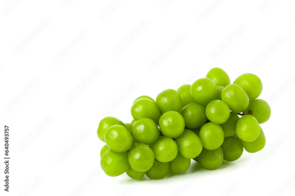 Bunch of fresh green grapes. isolated on a white background. Bunch of fresh green grapes. isolated on a white background.