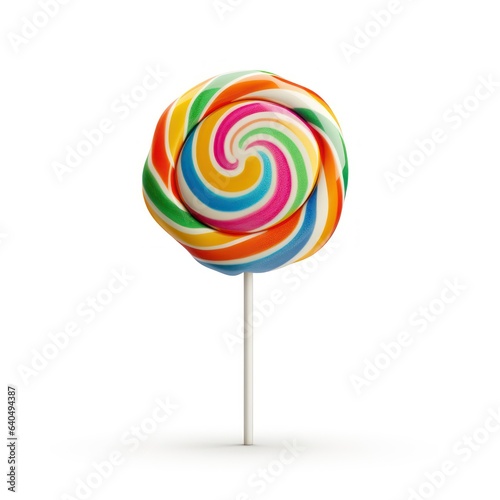 Colorful lollipop on white background 