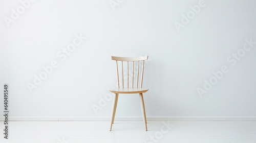 Minimalist Chair in White Room
