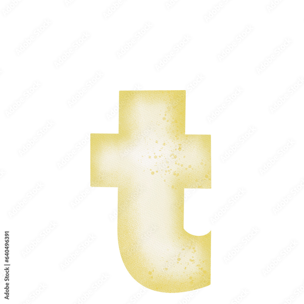 Obraz premium A-Z a-z alphabet set watercolor