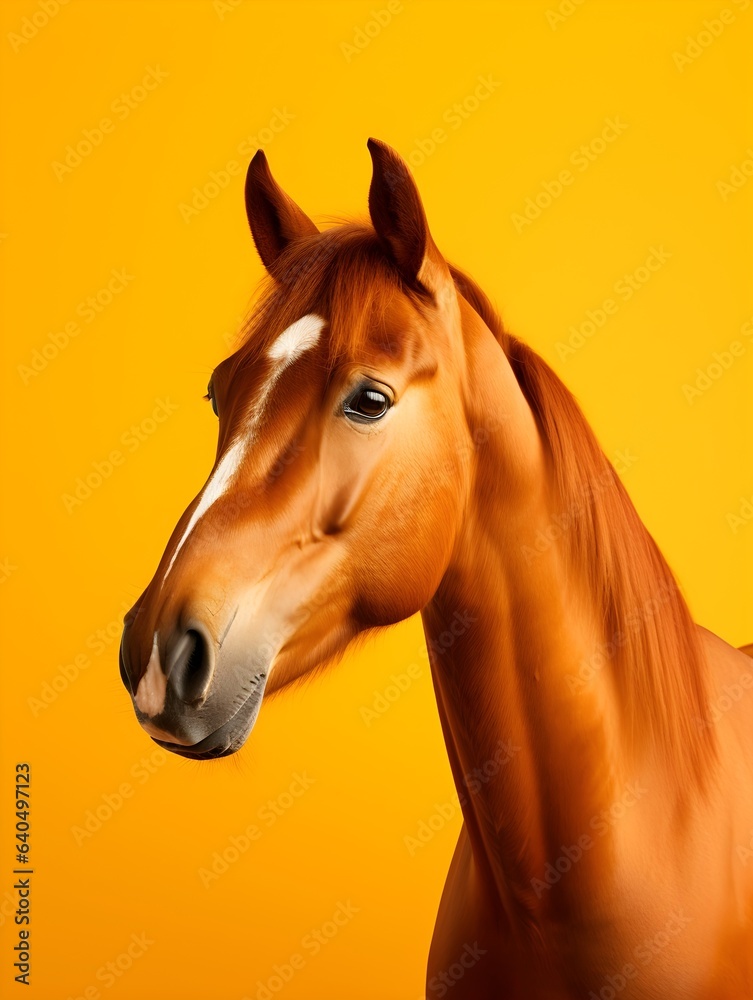 Fototapeta premium Elegant Equine: Pop Art Minimalism on a Horse