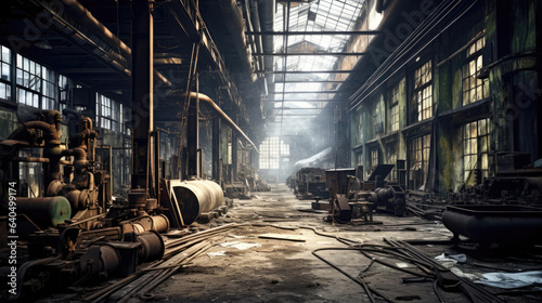 An abandoned bankrupt factory
