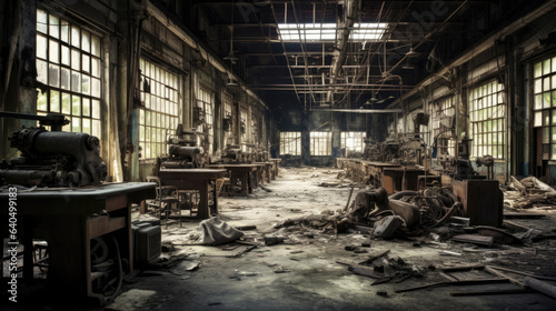 An abandoned bankrupt factory