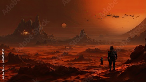 futuristic desert atmosphere