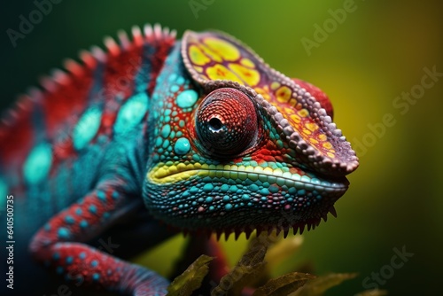 The Chameleon's Canvas: Admiring the Patterns in Micro Close-Up 