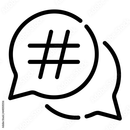 hastag Line Icon