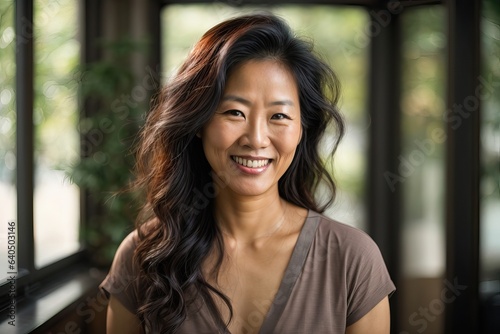 A beautiful smiling asian woman
