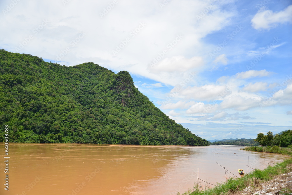 Maekhong river Thailand - Laos border in Chiang Khan