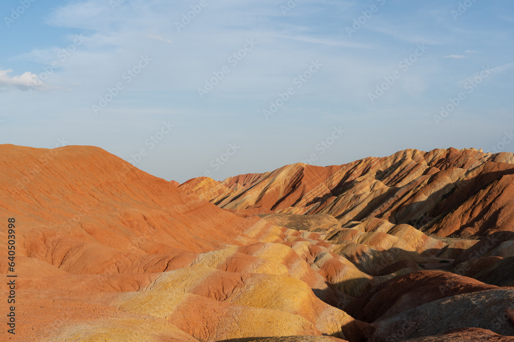 Colorful Danxia Scenery in Zhangye, Gansu, China Colorful Danxia Scenery in Zhangye, Gansu, China