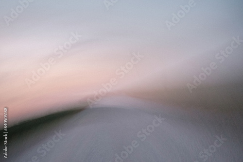 Abstract, motion blur country road at sunset