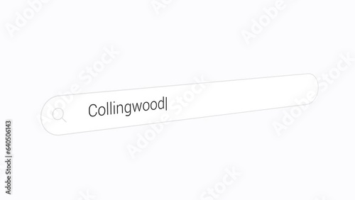 Typing Collingwood on the Search Box photo