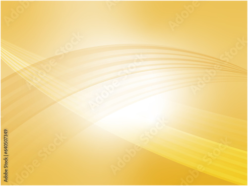 淡い空間に透明感あふれるウェーブラインが流れる抽象的背景_橙色