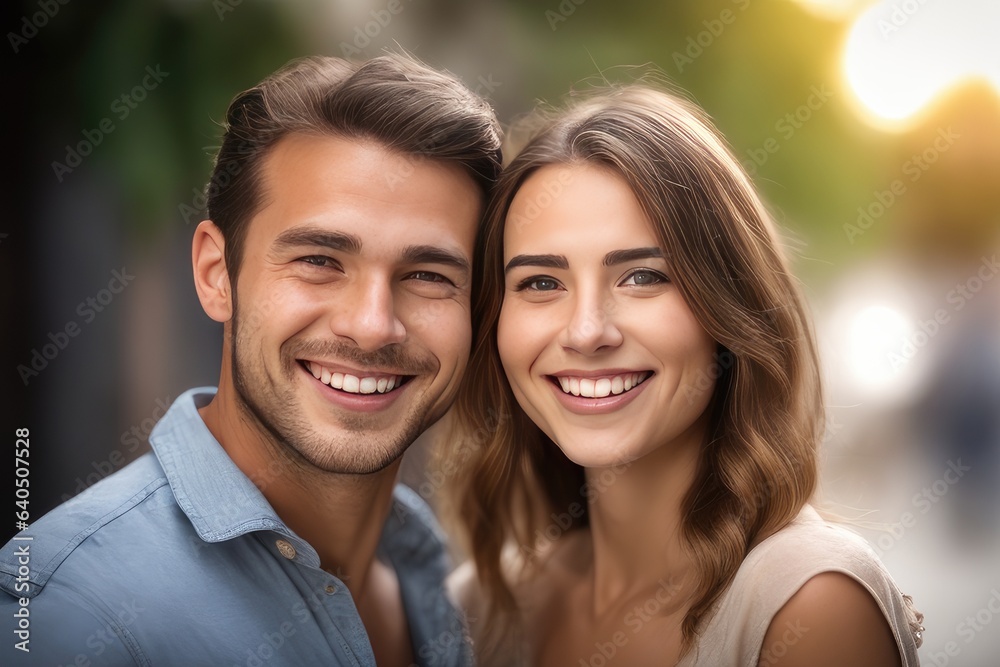 portrait of a happy couple portrait of a happy couple
