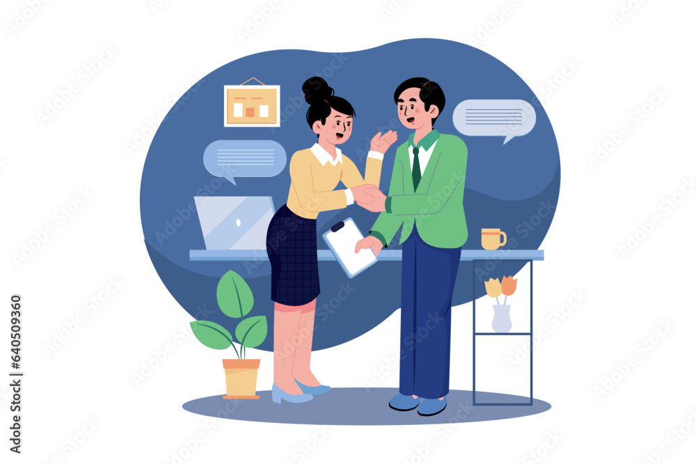 Customer Handshaking With a Marketing Agent Customer Handshaking With a Marketing Agent