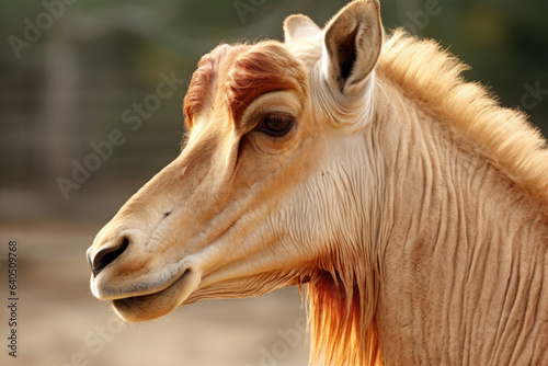 Saiga antelope close up