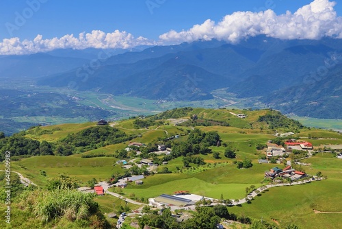 View from Liushishi Mountain of Huatung Valley in Taiwan