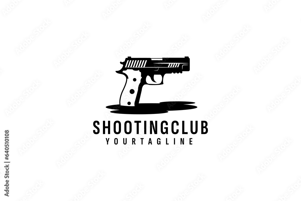 Shooting club logo vector icon illustration Shooting club logo vector icon illustration