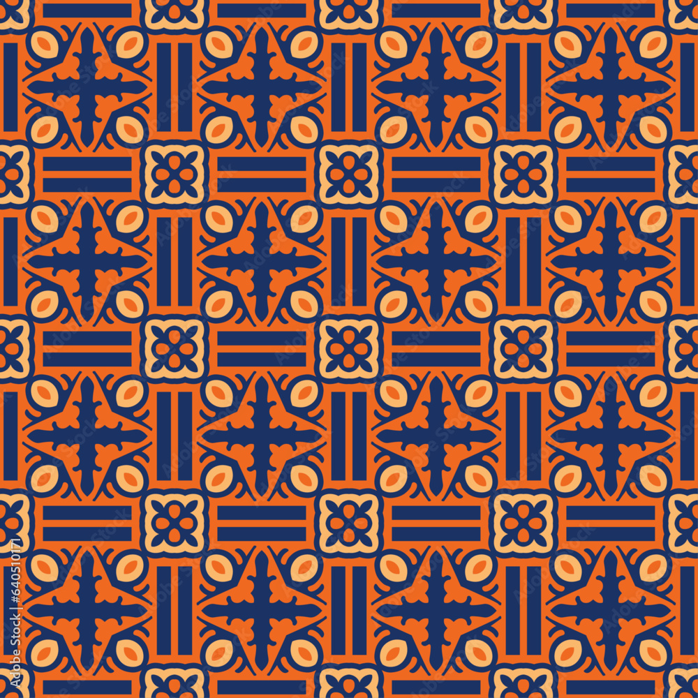 Decorative Seamless Pattern of ethnic style. Ornamental Designs can be used for Backgrounds, Motifs, Textile, Wallpapers, Fabrics, Templates. Design Paper For Scrapbook. Vector.