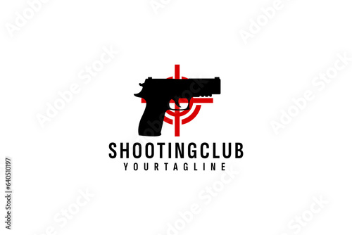 Shooting club logo vector icon illustration