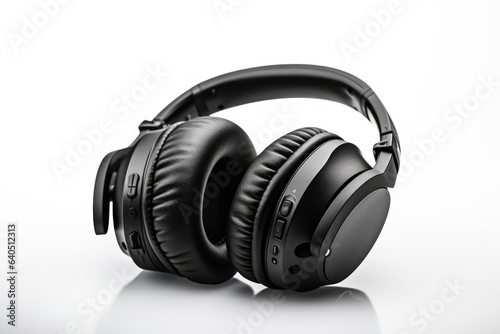 Black headphone isolate on white background  © Anjali